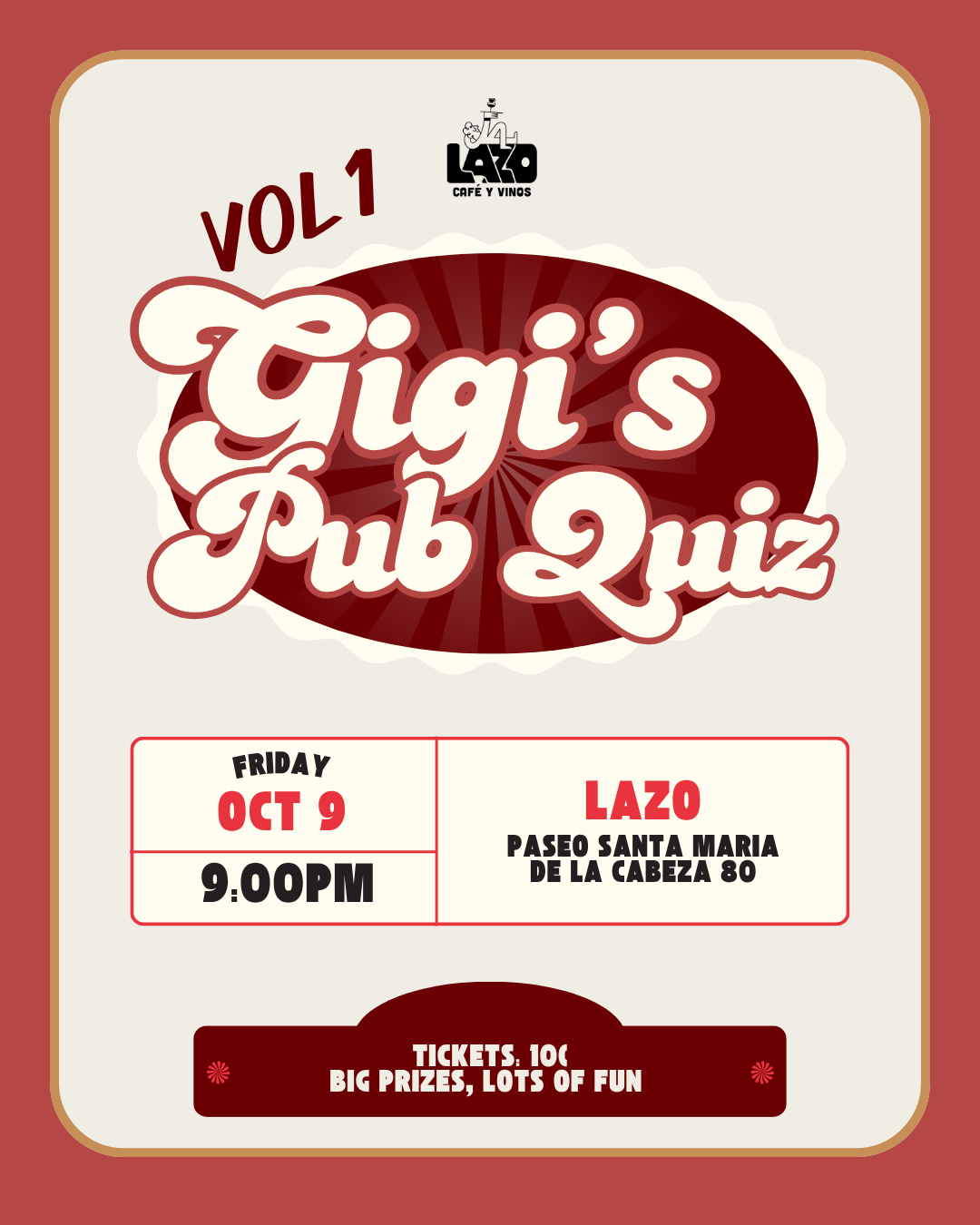 Gigi's Pub Quiz - Entrada
